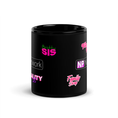 NPNetwork Branded Black Glossy Mug