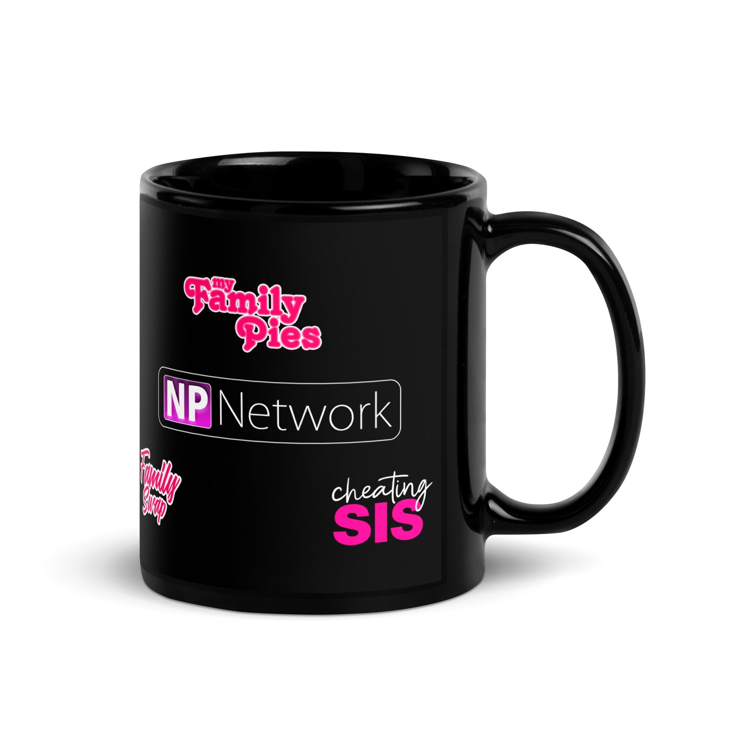 NPNetwork Branded Black Glossy Mug