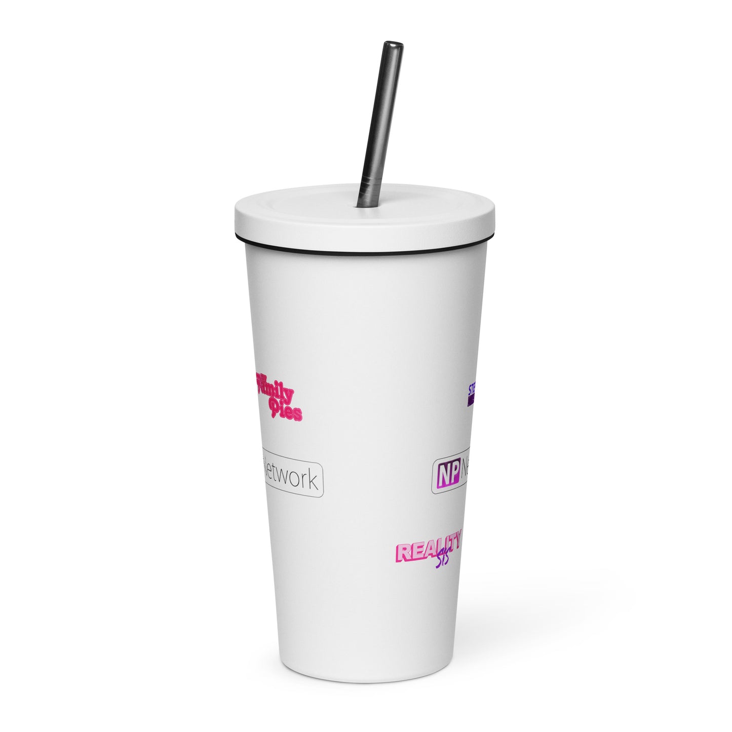 NPNetwork Branded Insulated tumbler with a straw