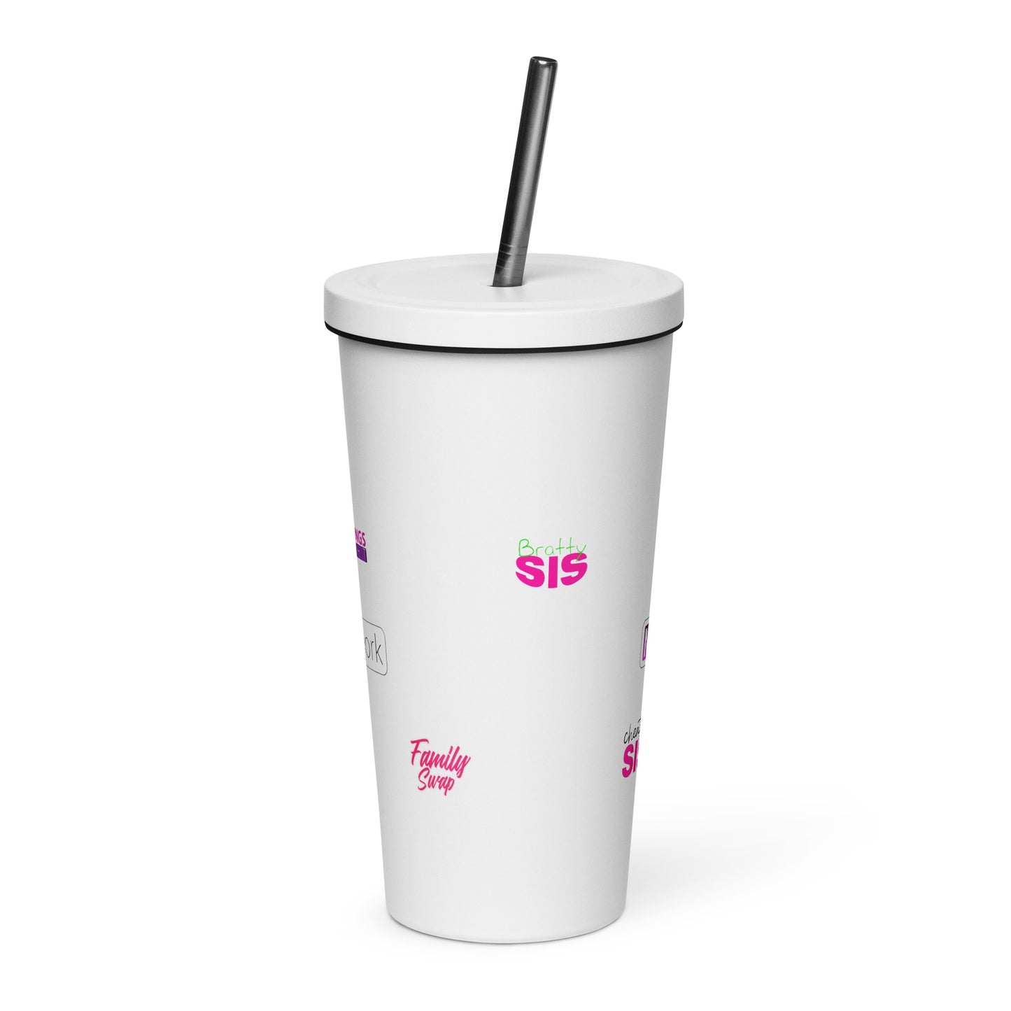 NPNetwork Branded Insulated tumbler with a straw