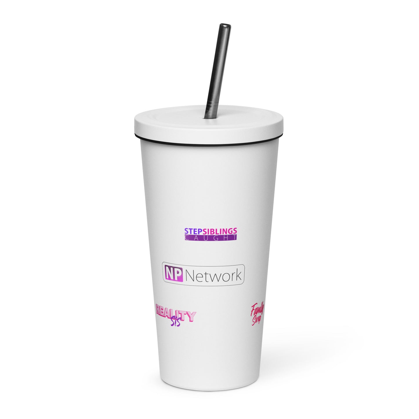 NPNetwork Branded Insulated tumbler with a straw