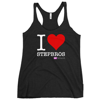 I Love Stepbros NP Network - Women's Racerback Tank